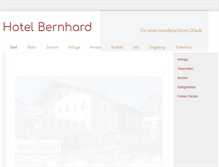 Tablet Screenshot of hotelbernhard.com